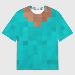 Футболка оверсайз мужская Стив Minecraft верх, цвет: 3D-принт
