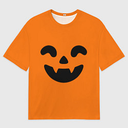 Мужская футболка оверсайз Весёлая тыква верх