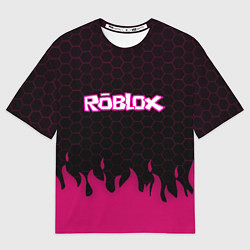 Футболка оверсайз мужская Roblox fire pink, цвет: 3D-принт