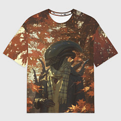 Футболка оверсайз мужская Осенний ксеноморф, цвет: 3D-принт