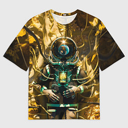 Футболка оверсайз мужская Космонавт - киборг, цвет: 3D-принт