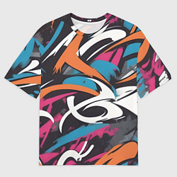 Мужская футболка оверсайз Граффити абстракция