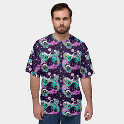 Футболка оверсайз мужская Космические инопланетные монстры, цвет: 3D-принт — фото 2