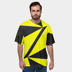Футболка оверсайз мужская Абстрактные стекло, цвет: 3D-принт — фото 2
