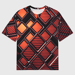 Футболка оверсайз мужская Геометрия карбон, цвет: 3D-принт