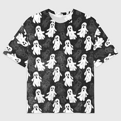 Футболка оверсайз мужская Паттерн с призраками, цвет: 3D-принт