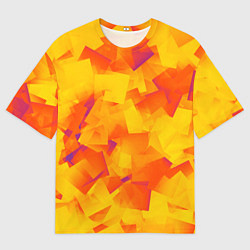 Футболка оверсайз мужская Желтый калейдоскоп, цвет: 3D-принт