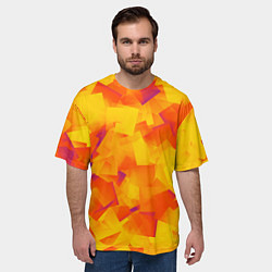 Футболка оверсайз мужская Желтый калейдоскоп, цвет: 3D-принт — фото 2