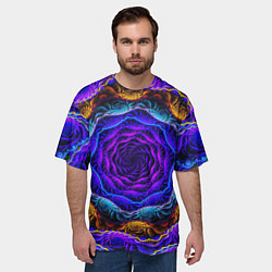 Футболка оверсайз мужская Неоновая психоделика, цвет: 3D-принт — фото 2