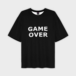 Футболка оверсайз мужская Game over white logo, цвет: 3D-принт