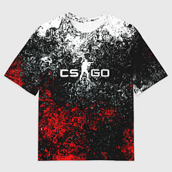 Мужская футболка оверсайз CSGO брызги красок
