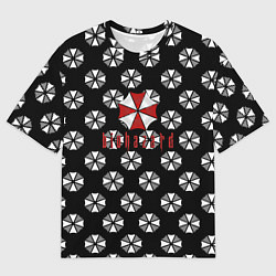 Мужская футболка оверсайз Resident evil pattern umbrella
