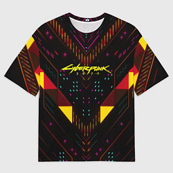 Футболка оверсайз мужская Cyberpunk2077 geometry, цвет: 3D-принт