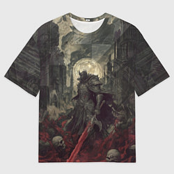 Футболка оверсайз мужская Рыцарь с багровым мечом, цвет: 3D-принт