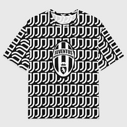 Мужская футболка оверсайз Juventus fc pattern