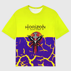 Футболка оверсайз мужская Horizon zero dawn разломы, цвет: 3D-принт