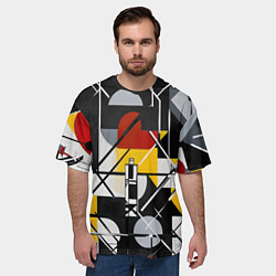 Футболка оверсайз мужская Конструктивизм абстракция, цвет: 3D-принт — фото 2
