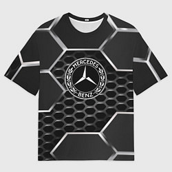 Футболка оверсайз мужская Mercedes carbon, цвет: 3D-принт