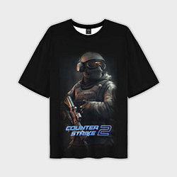 Футболка оверсайз мужская CS counter terrorist, цвет: 3D-принт