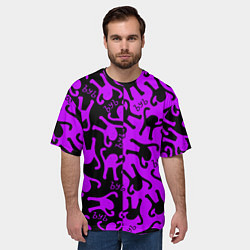 Футболка оверсайз мужская Ъуъ съука mem pattern, цвет: 3D-принт — фото 2