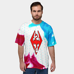 Футболка оверсайз мужская The Elder Scrolls flame, цвет: 3D-принт — фото 2