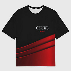 Футболка оверсайз мужская AUDI carbon metal, цвет: 3D-принт