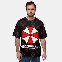 Футболка оверсайз мужская Resident evil - umbrella corporation, цвет: 3D-принт — фото 2