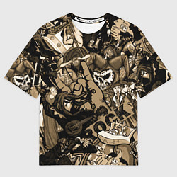 Футболка оверсайз мужская Король и шут средневековья играют рок, цвет: 3D-принт