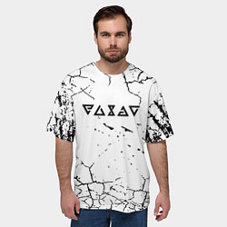 Футболка оверсайз мужская Ведьмак трещины в земле, цвет: 3D-принт — фото 2