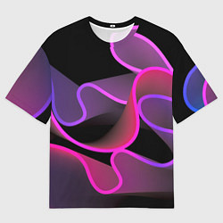 Мужская футболка оверсайз Линейная геометрия