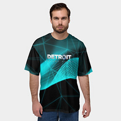 Футболка оверсайз мужская Detroit become human games, цвет: 3D-принт — фото 2