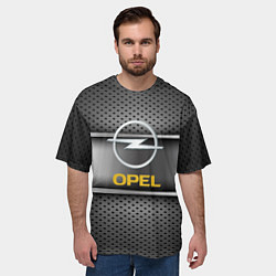 Футболка оверсайз мужская Opel carbon metal steel, цвет: 3D-принт — фото 2