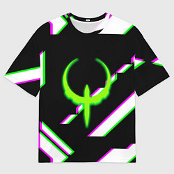 Футболка оверсайз мужская Quake глитч геометрия, цвет: 3D-принт