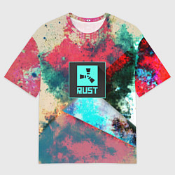 Футболка оверсайз мужская RUST geometry color, цвет: 3D-принт