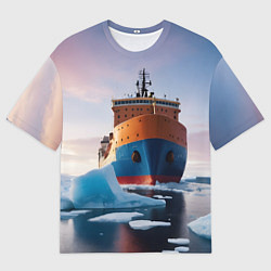 Футболка оверсайз мужская Северный морской путь, цвет: 3D-принт