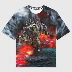 Футболка оверсайз мужская Warhammer game, цвет: 3D-принт