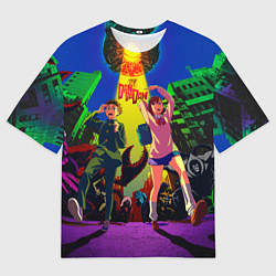 Футболка оверсайз мужская Dandadan: Момо и Кэн, цвет: 3D-принт