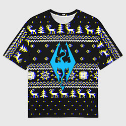 Футболка оверсайз мужская The Elder Scrolls зимний свитер, цвет: 3D-принт