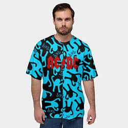Футболка оверсайз мужская ACDC mem party, цвет: 3D-принт — фото 2