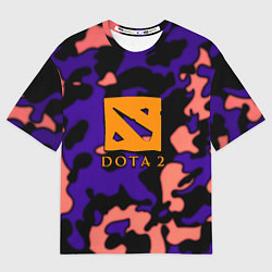 Футболка оверсайз мужская DOTA 2 камуфляж, цвет: 3D-принт