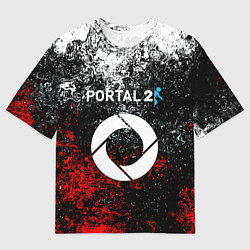 Мужская футболка оверсайз Portal брызги красок