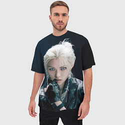 Футболка оверсайз мужская Stray Kids Felix Giant concept, цвет: 3D-принт — фото 2