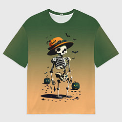 Мужская футболка оверсайз Funny skeleton - ai art fantasy