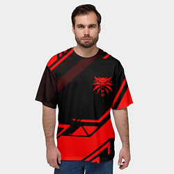 Футболка оверсайз мужская Ведьмак геометрия, цвет: 3D-принт — фото 2