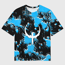 Мужская футболка оверсайз Quake краски текстура