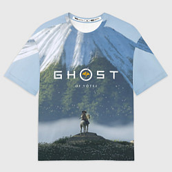 Футболка оверсайз мужская Ацу на коне Ghost of Yotei, цвет: 3D-принт