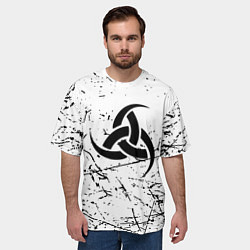 Футболка оверсайз мужская Символика славянская текстура, цвет: 3D-принт — фото 2