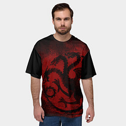 Футболка оверсайз мужская Targaryen house Game of Thrones, цвет: 3D-принт — фото 2