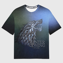 Футболка оверсайз мужская Игра престолов зима близко, цвет: 3D-принт