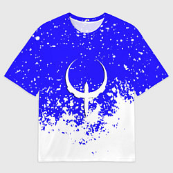 Мужская футболка оверсайз Quake краски брызги